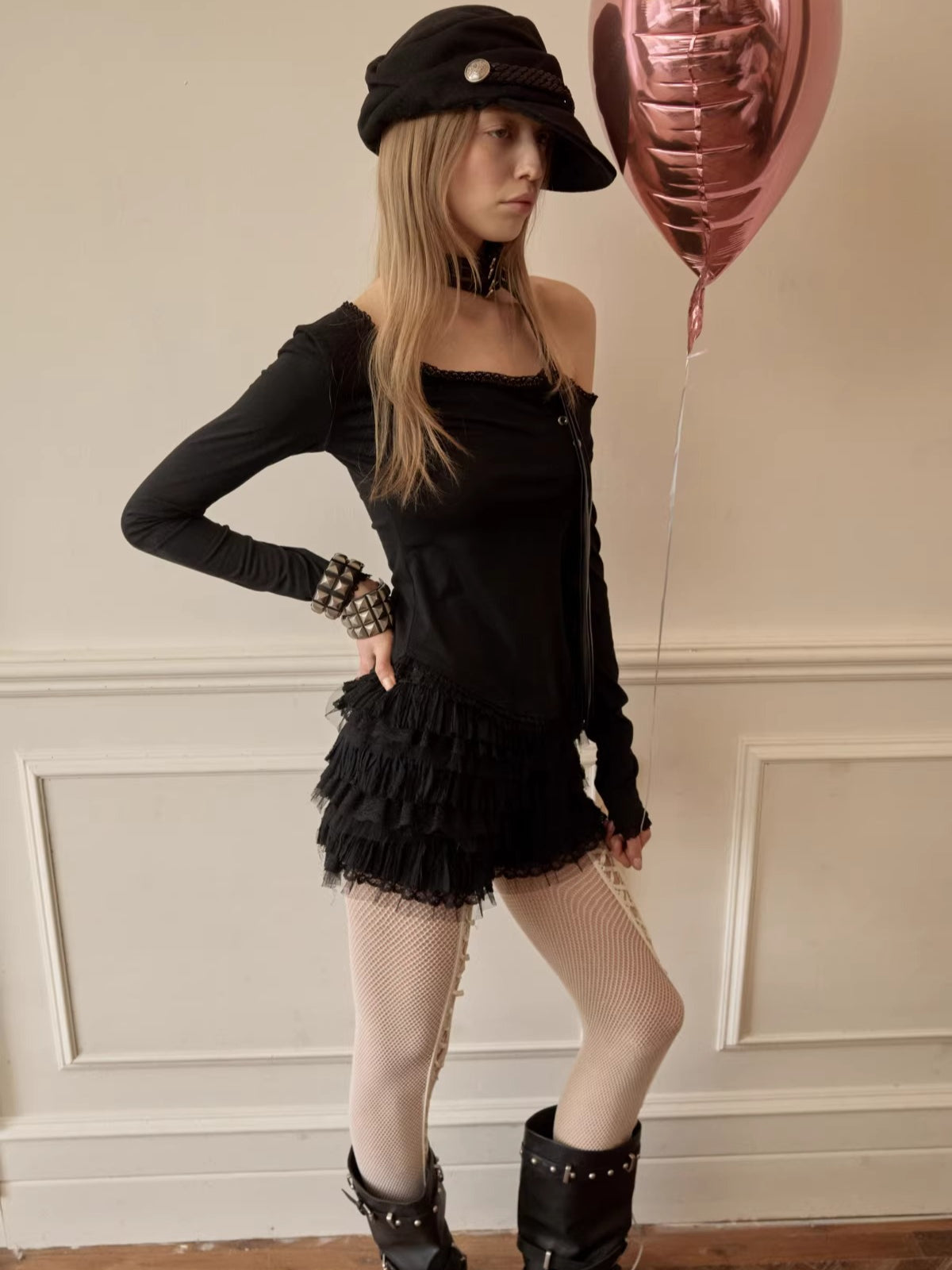 Lace Trim Henley Top