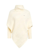 Asymmetric Turtleneck Batwing Sleeve Sweater