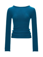 Rolled Edge Slim Knit Top