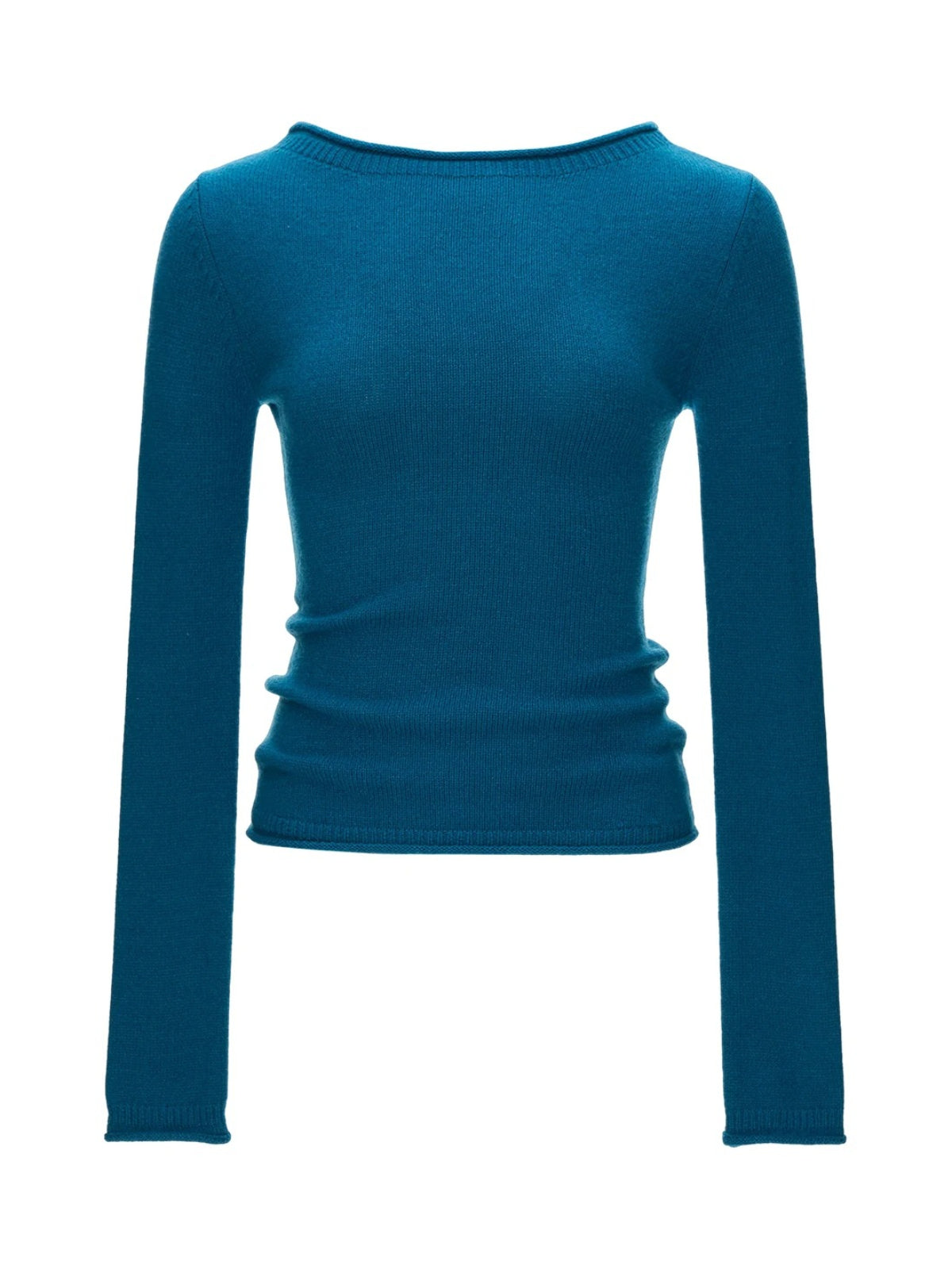Rolled Edge Slim Knit Top