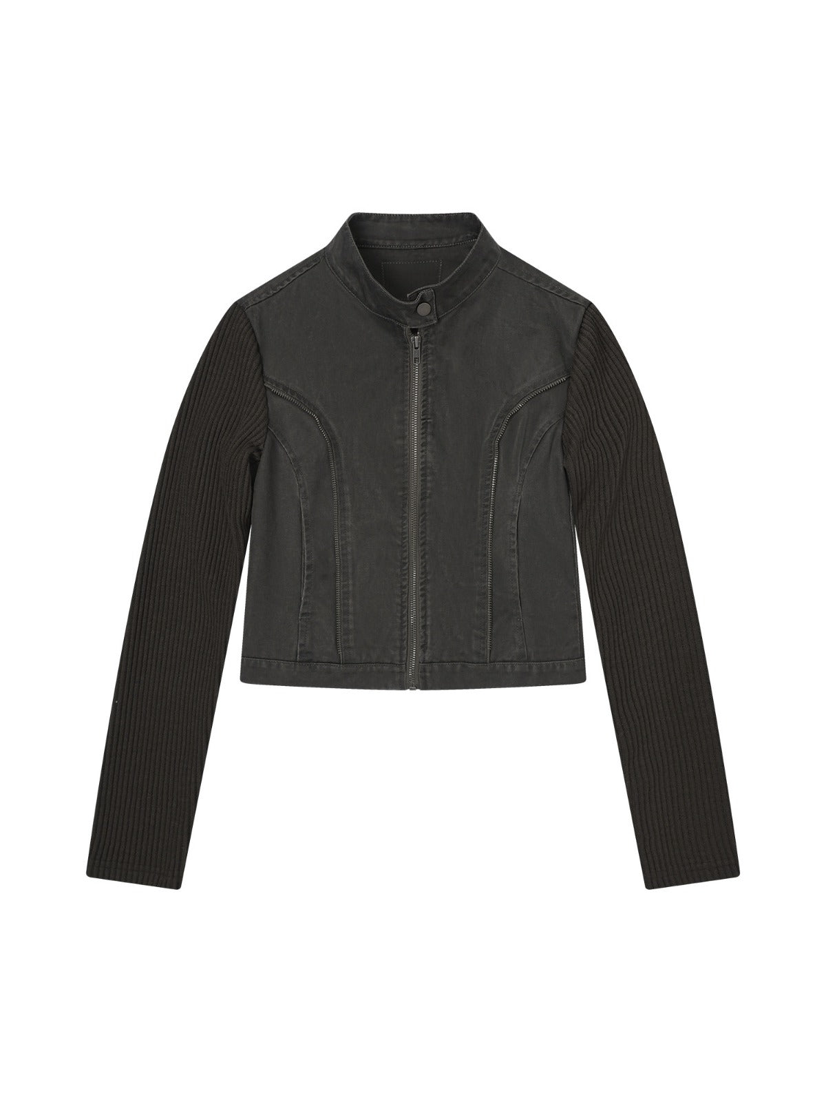 Vintage Stand Collar Utility Jacket