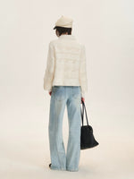 Handcrafted Wool Crochet Collar Cardigan