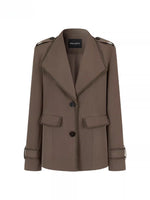 Contrast Tape Lapel Blazer
