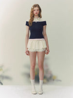 Layered Doll Collar Shirt