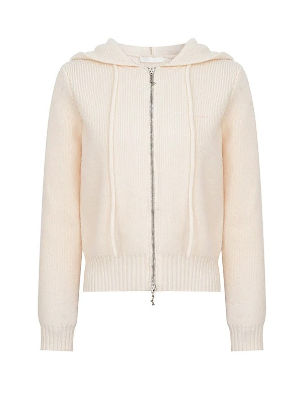 Embroidered Zip Knit Set