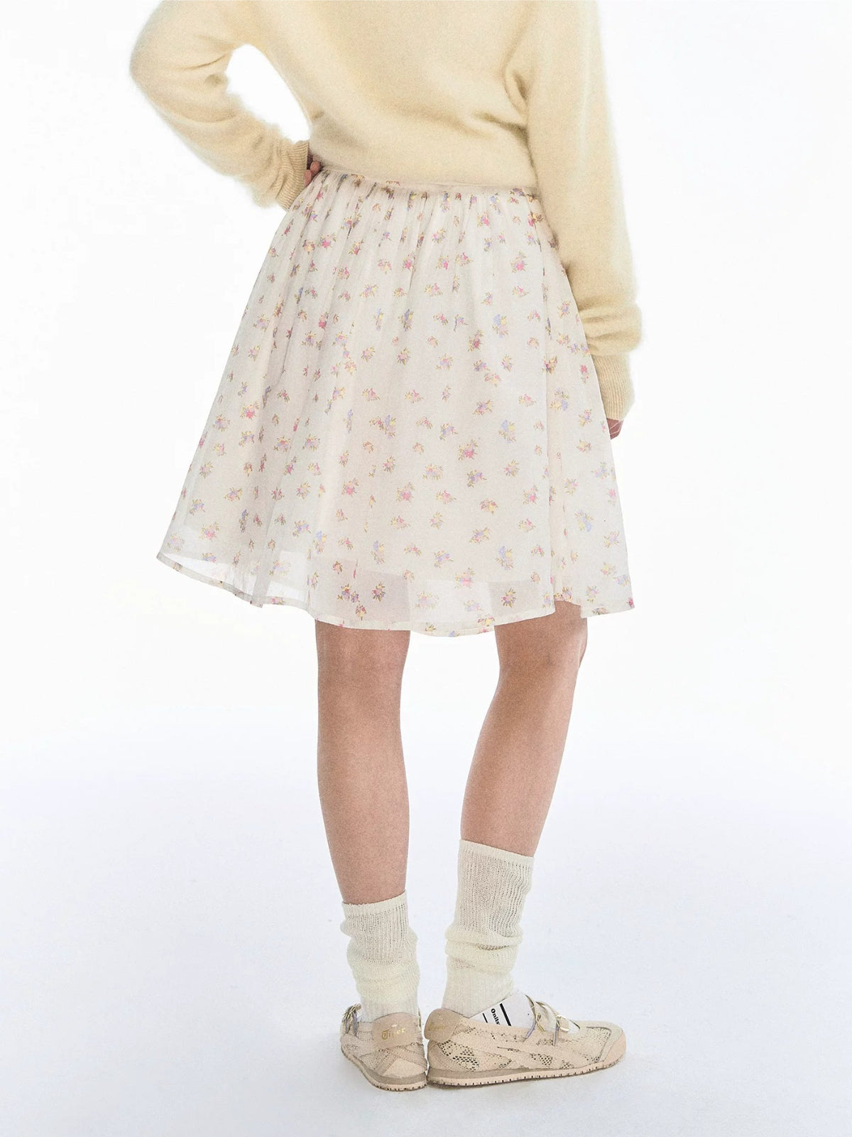 Ballet Tencel Pleated A-Line Skirt