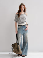 Polka Dot Contrast Top