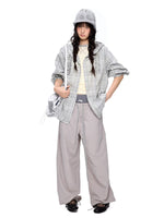 Vintage Plaid Hooded Oversized Shirt