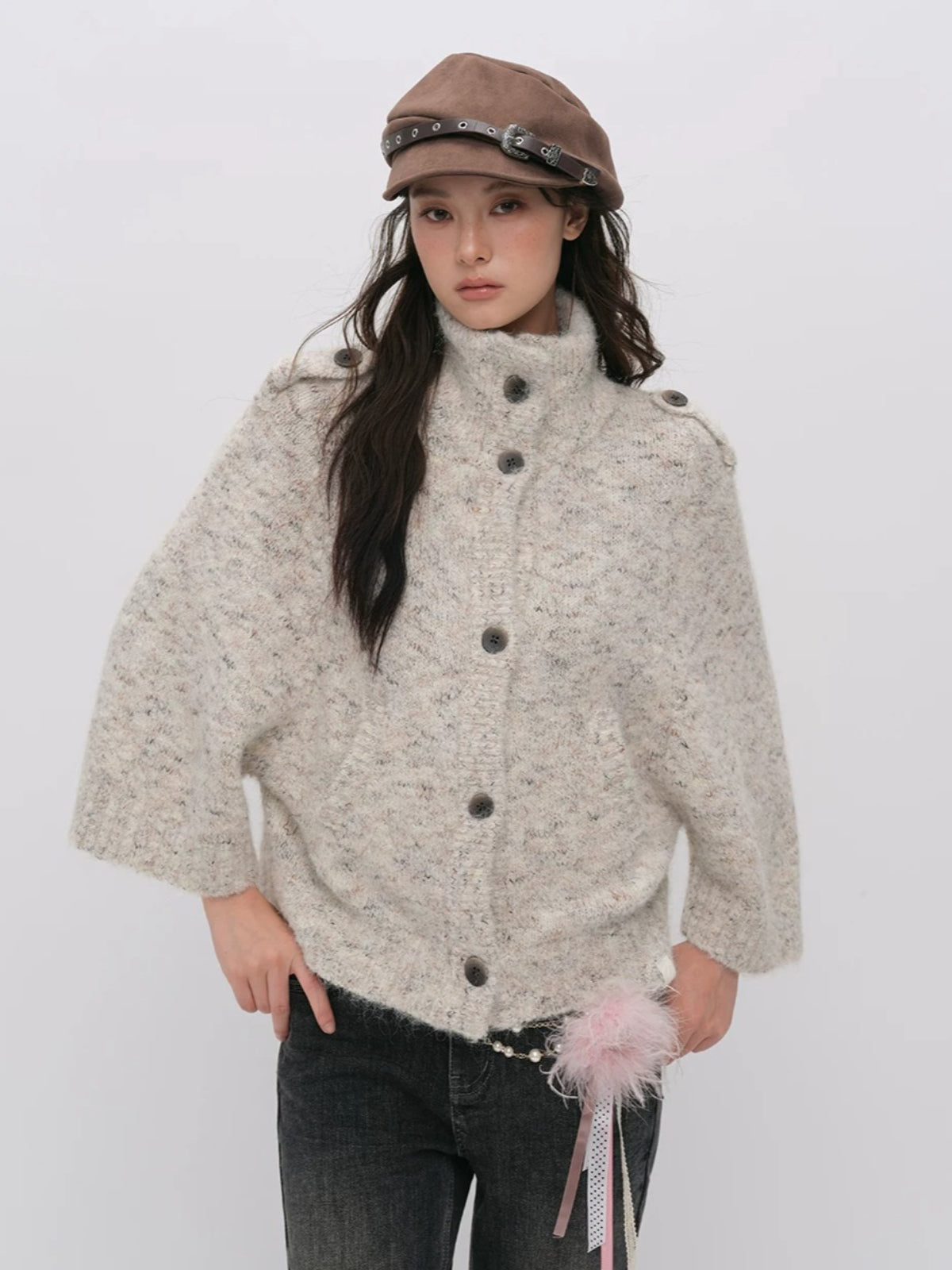 Vintage Suede Beret Hat