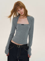 Layered Bolero Long Sleeve Top