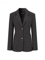 Wool Blend Tailored Blazer