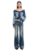 Blue Lightning Wash Cardigan