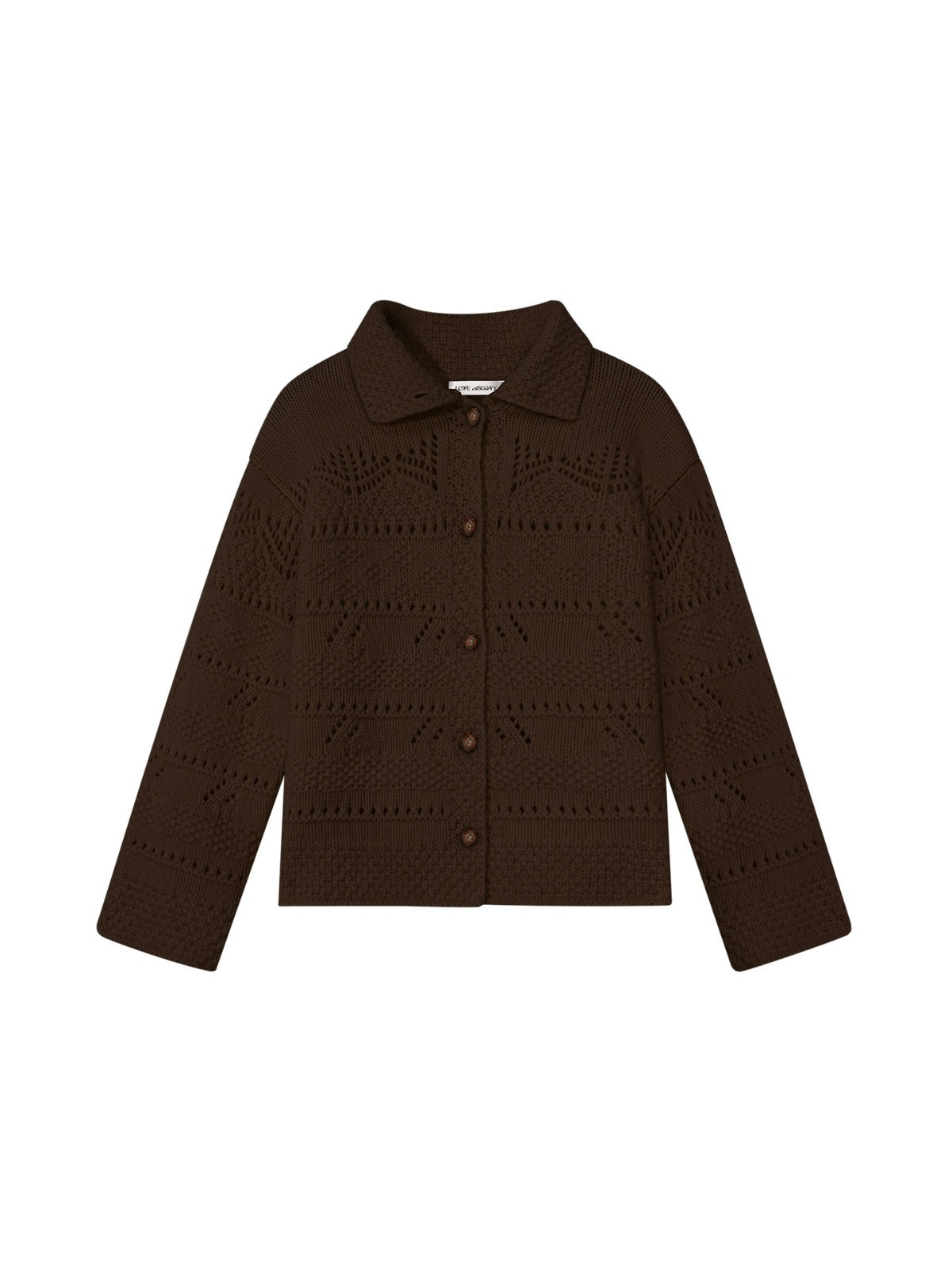 Handcrafted Wool Crochet Collar Cardigan