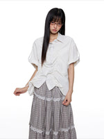 Stripe Drawstring Shirt
