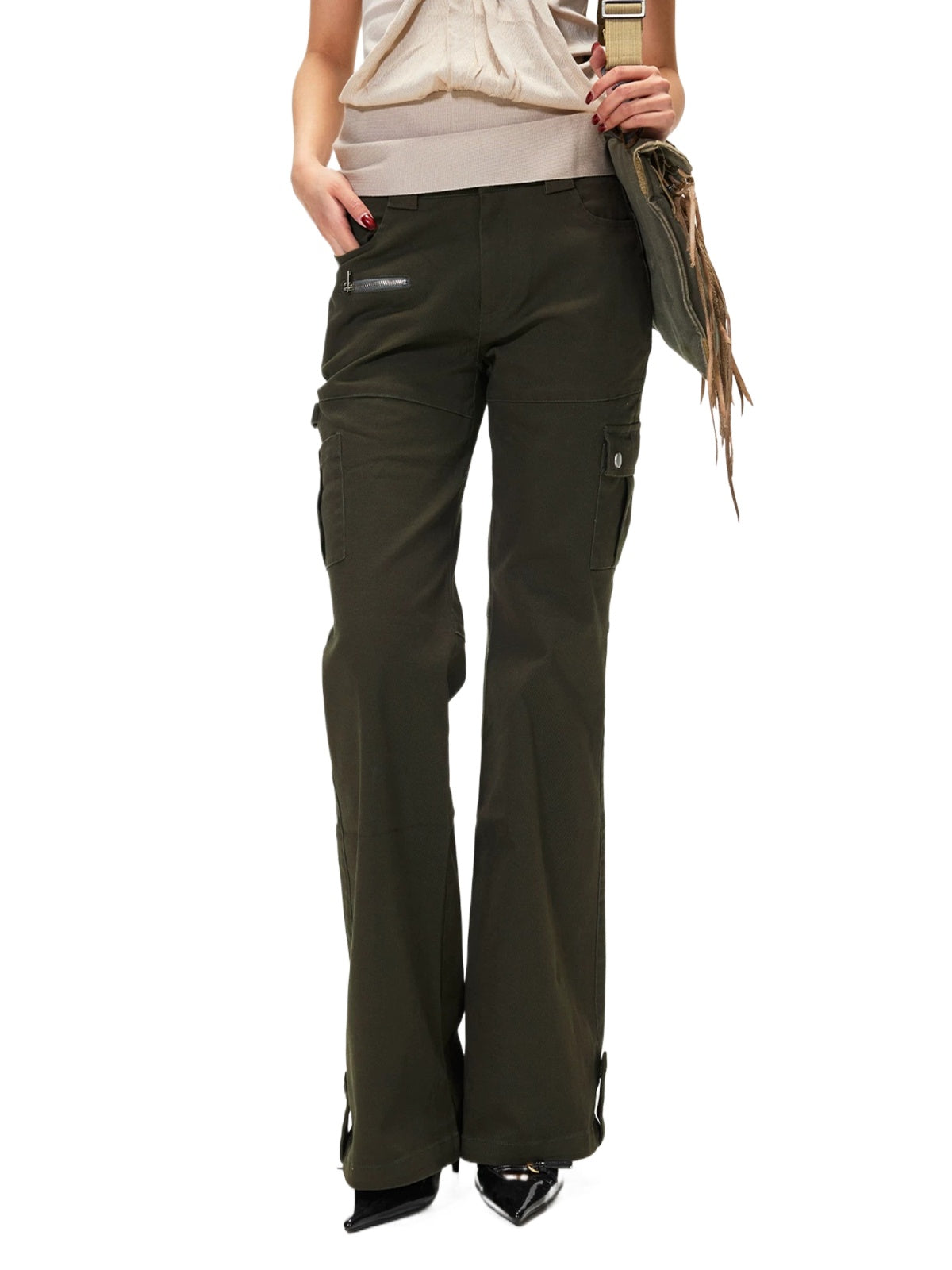 Vintage Utility Flare Cargo Pants