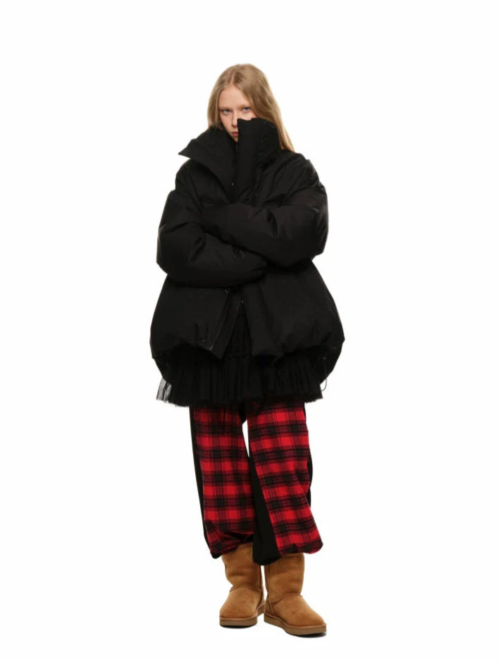 Stand Collar Loose Silhouette Down Jacket