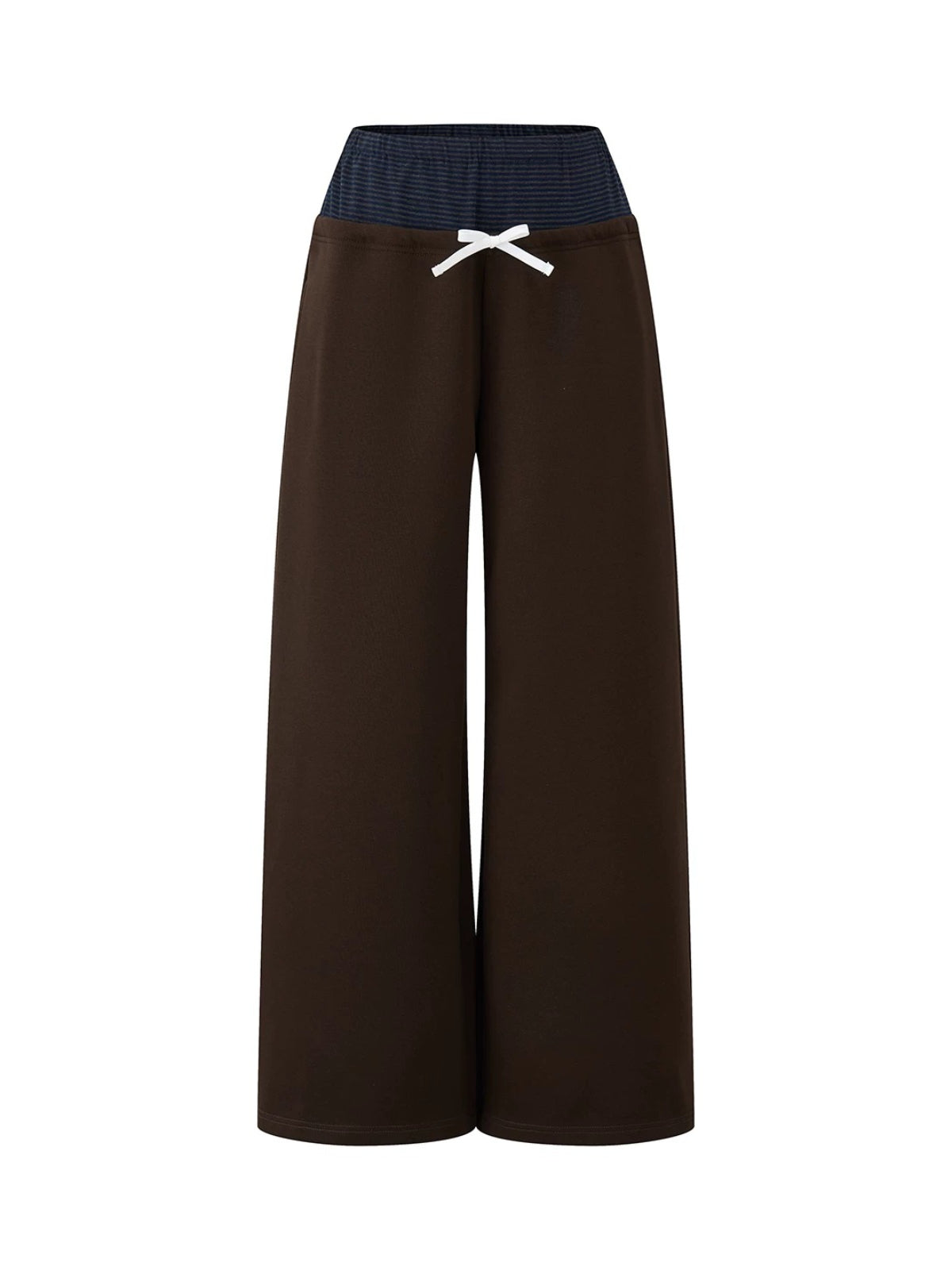 Polka Dot Contrast Waist Sweatpants