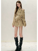 Convertible Off-Shoulder Trench