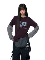 Layered Graphic Stripe Tee
