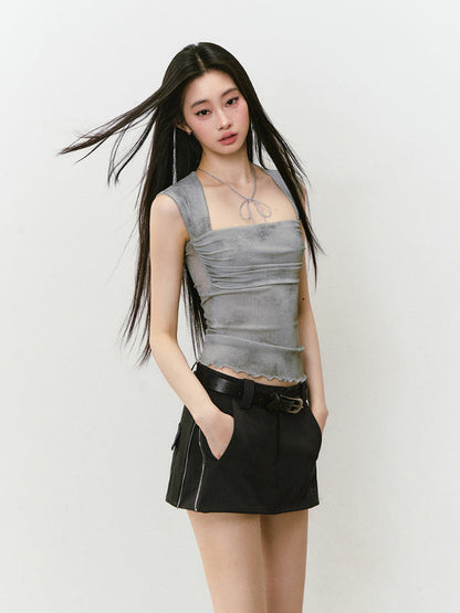 Casual Pencil Skirt with Double - Side Zippers