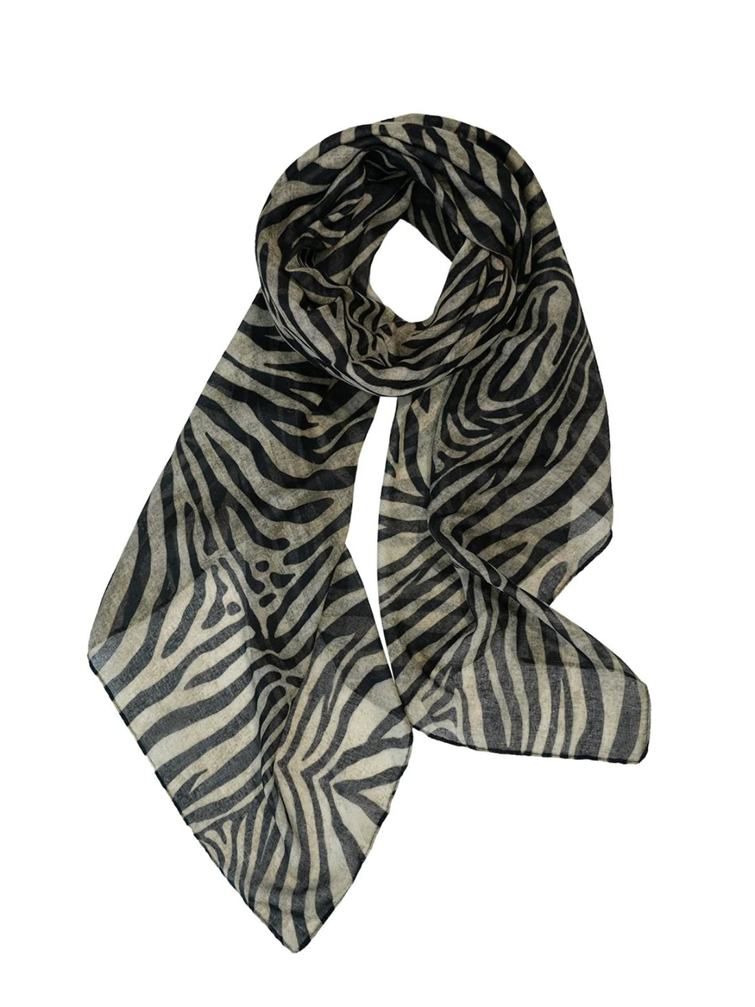 Vintage Lightweight Zebra Print Scarf