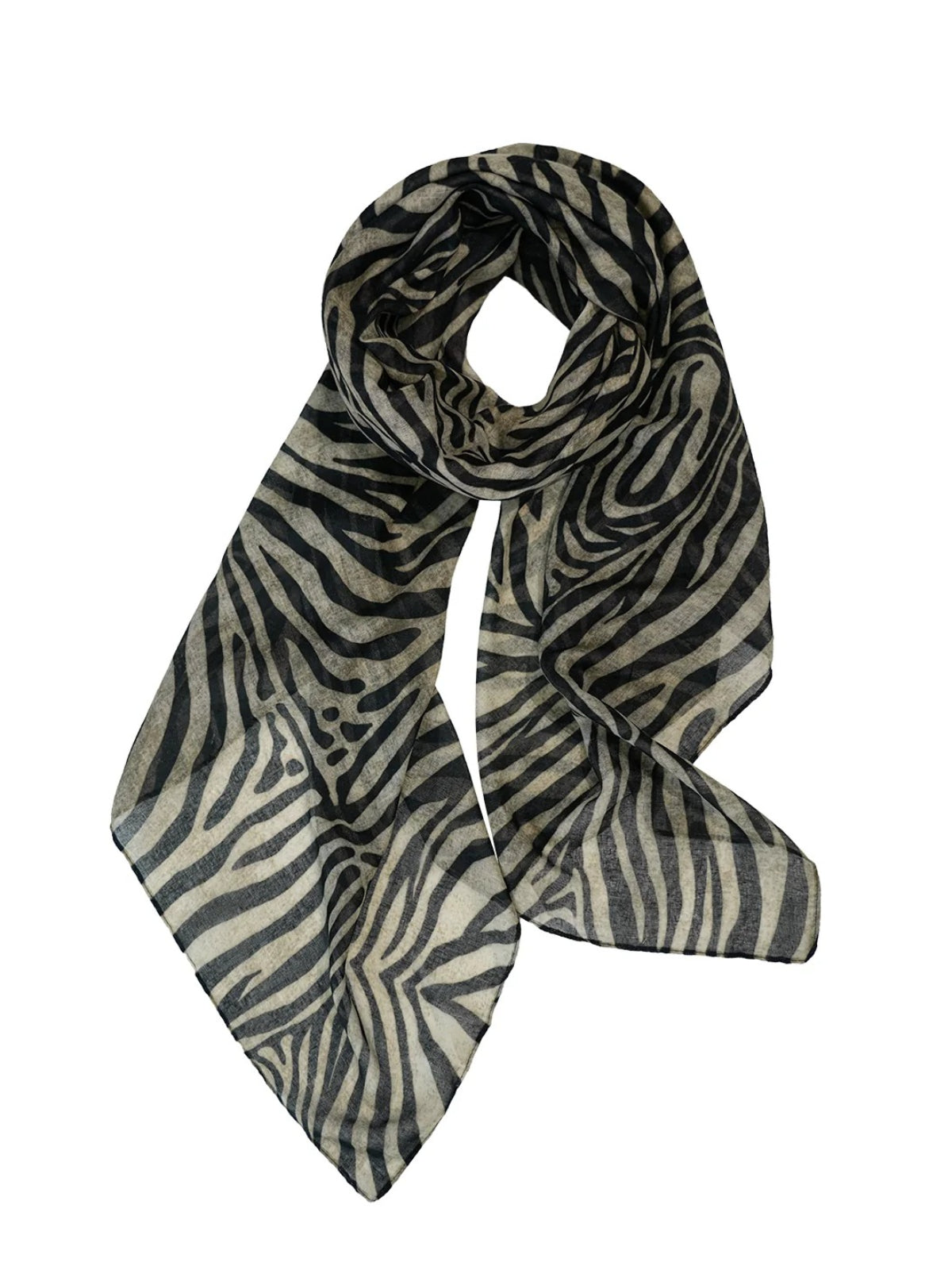 Vintage Lightweight Zebra Print Scarf