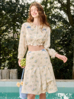 Comfortable Cotton Embroidered Shirt & Skirt Set