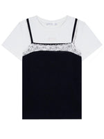 Lace Contrast Tee