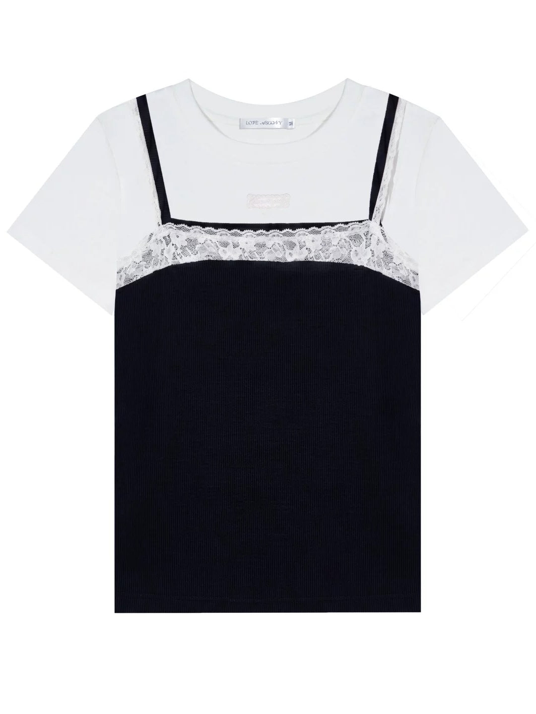 Lace Contrast Tee