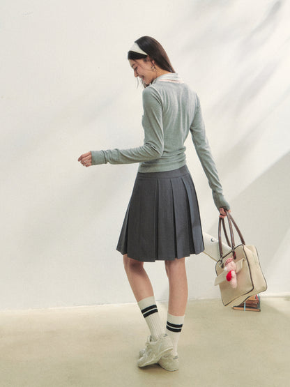 Fake Three-piece Contrast Color Polos