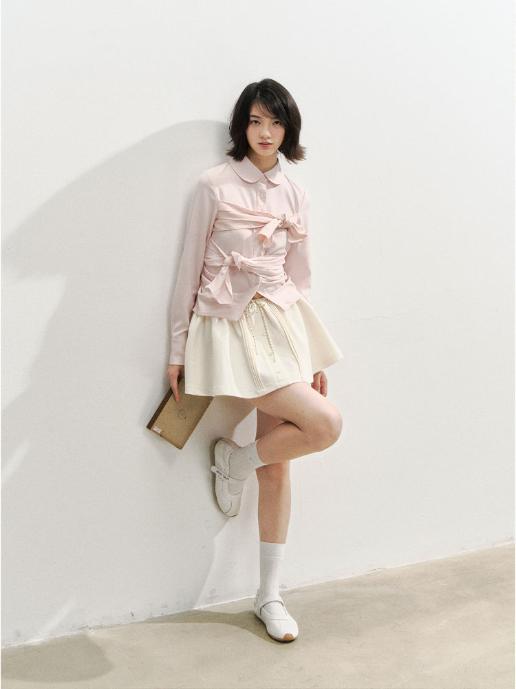 Romantic College Two-piece Mini Skirt
