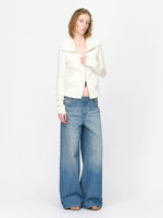 Vintage Wool Fur Collar Cardigan