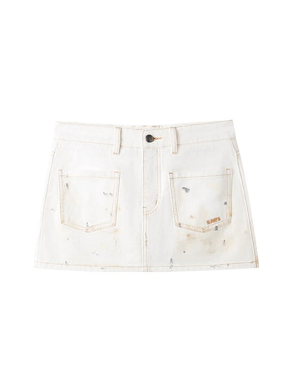 Polar Washed Twill Denim Skirt