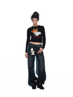 Snoopy Jacquard Wool Knit Sweater