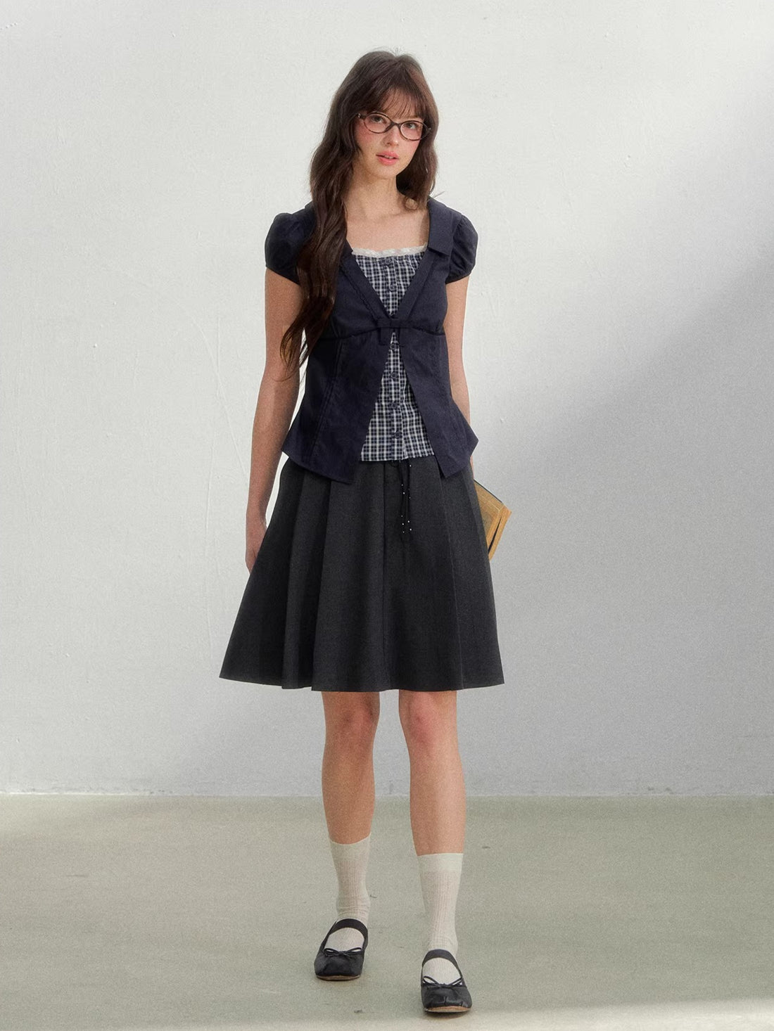 Floral Plaid Shirt Top