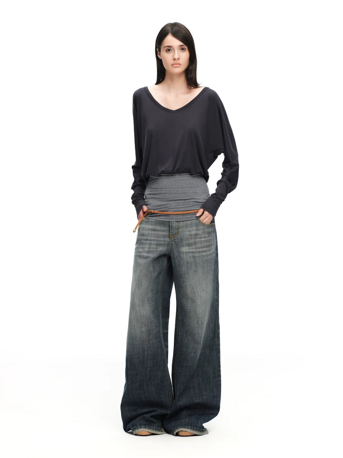Two-Way V Neck Top