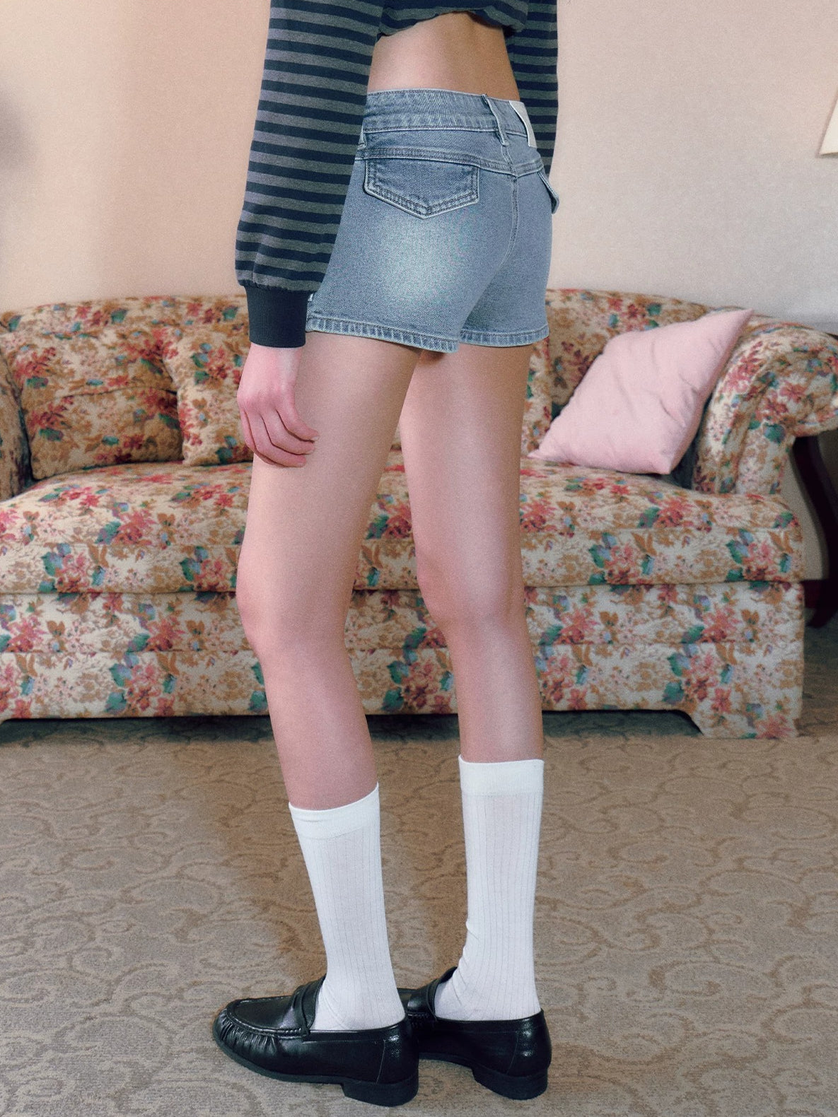 Vintage Low-Rise Denim Shorts