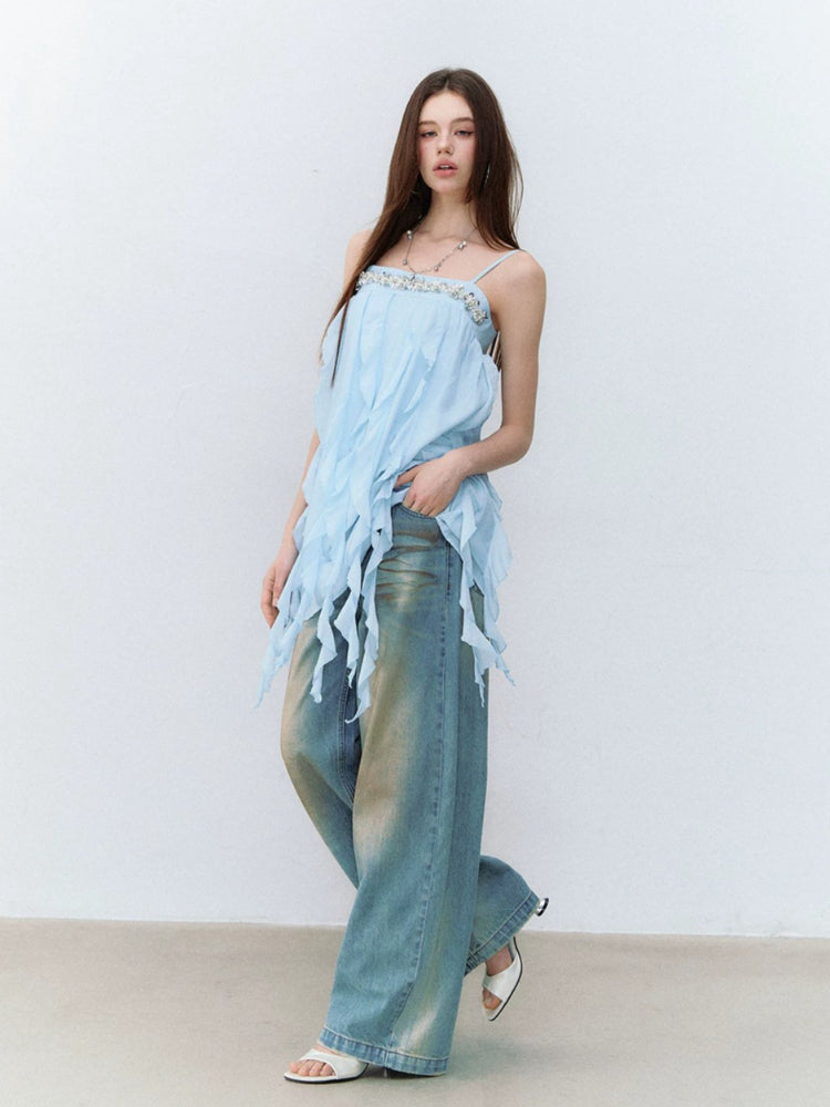 Beaded Acetate Slip Dress