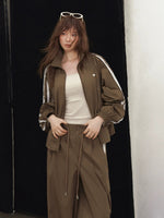 Side Zip Stand Collar Jacket