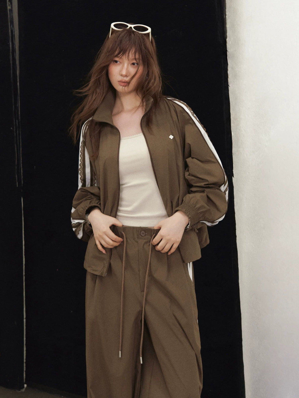 Side Zip Stand Collar Jacket