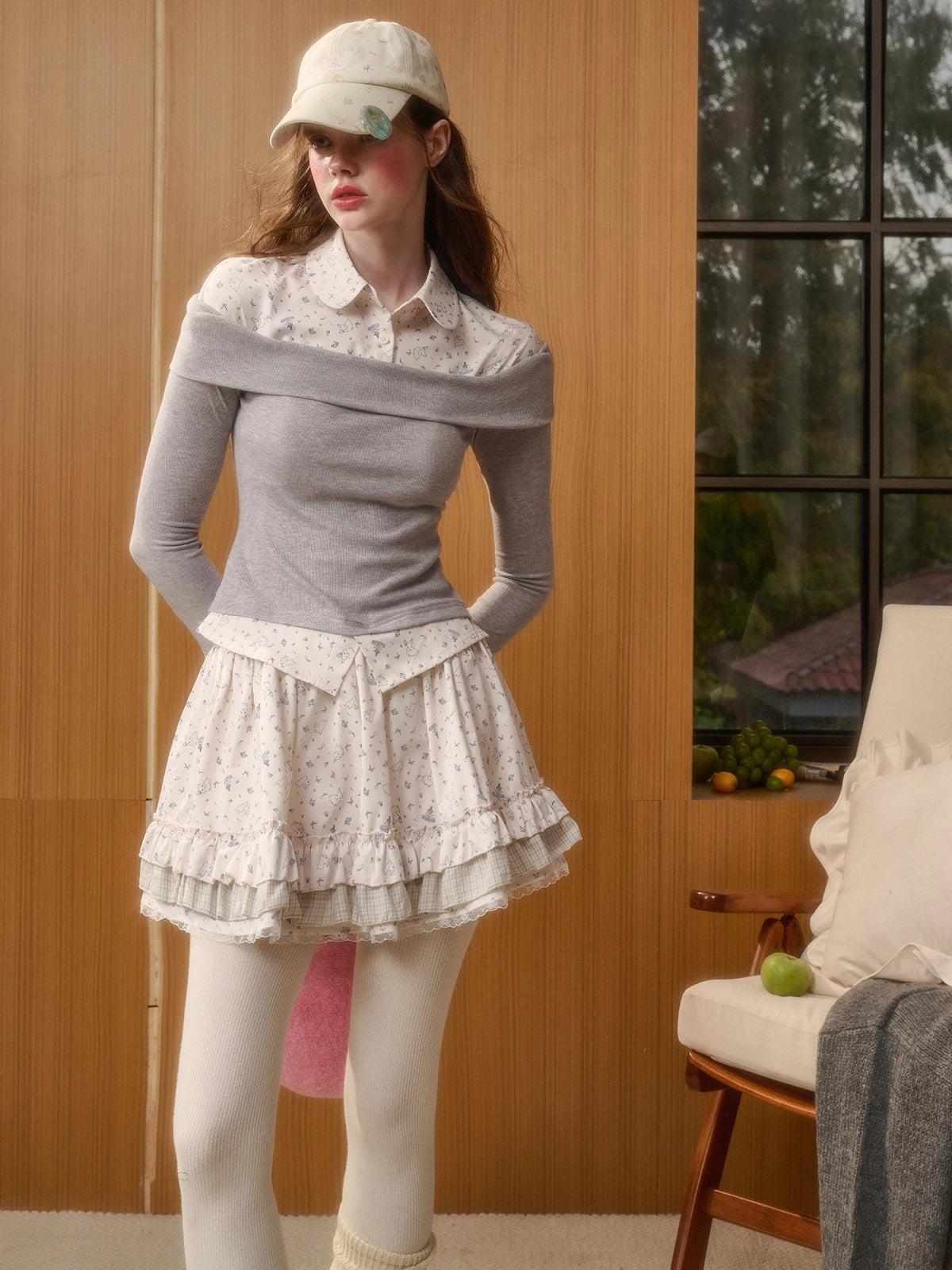 Bunny Fountain Two-Piece Print Set