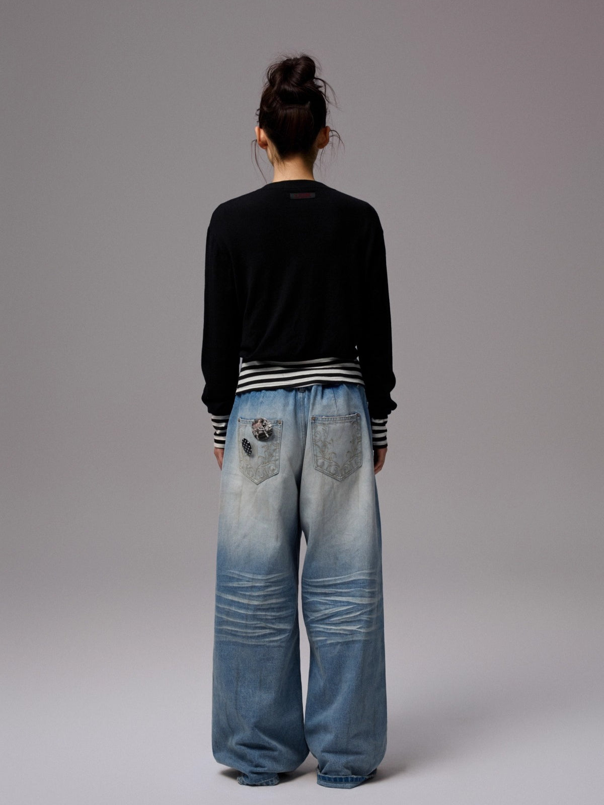 Solid Balloon Hem Wool Cardigan