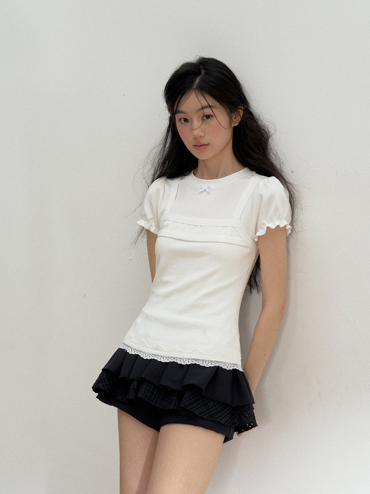 Black and White 3D A-Line Skirt