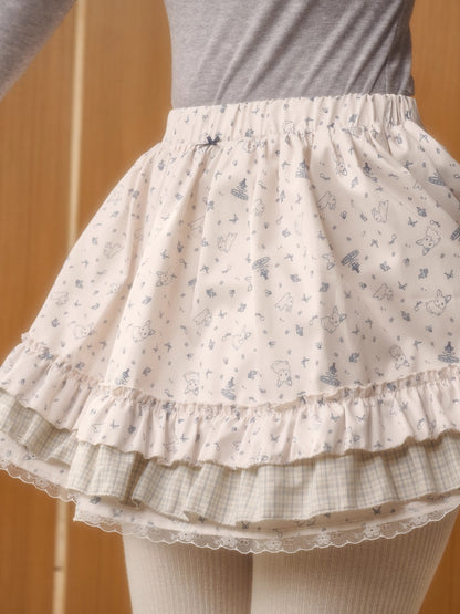 Bunny Fountain Two-Piece Print Set