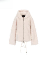 Plush Hooded Faux Fur Jacket