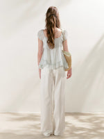 Pleated Lace Puff Tee