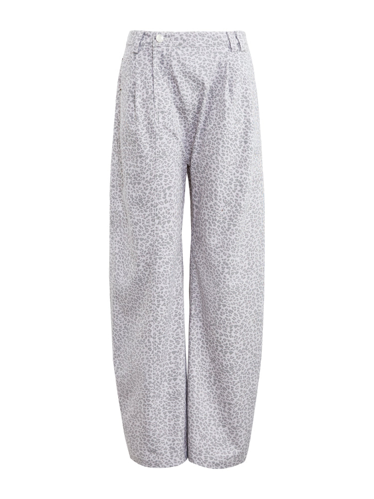 Low-Rise Drop-Crotch Loose Wide-Leg Pants