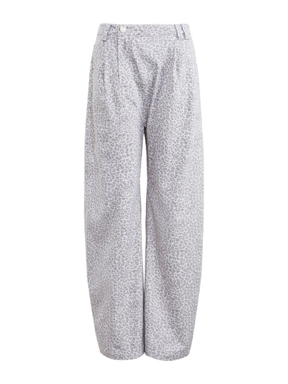 Low-Rise Drop-Crotch Loose Wide-Leg Pants