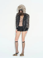 Patchwork Faux Fur Coat