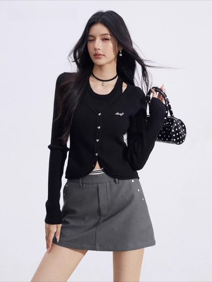 Cutout Layered Knit Top